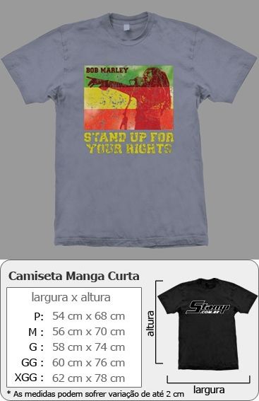 Camiseta Bob Marley Stand Up for Your Rights